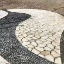 莆田 黄金麻冰裂纹地铺石工地铺装案例