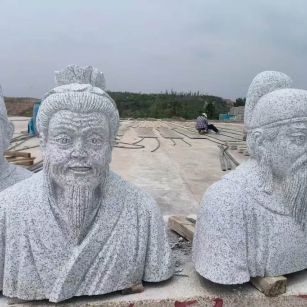 莆田 白麻花岗岩石材人物立体雕刻
