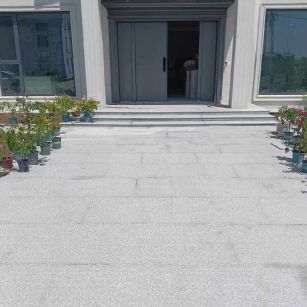 莆田 芝麻白花岗岩地铺石地面铺装