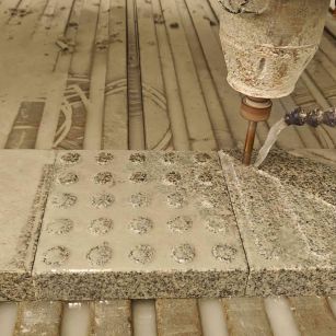 莆田 芝麻白花岗岩石材盲人石、盲道石、盲点石