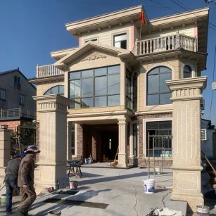 莆田 黄金麻花岗岩荔枝面别墅外墙干挂私家专属