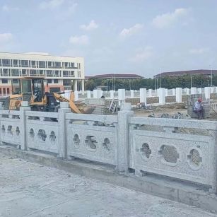 莆田 白麻花岗岩荔枝面河道栏杆