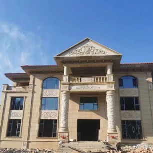 莆田 黄金麻花岗岩别墅外墙干挂