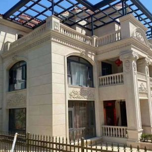 莆田 黄金麻花岗岩荔枝面别墅外墙干挂