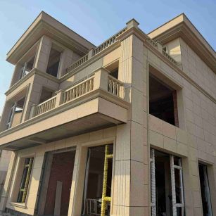 莆田 黄金麻花岗岩石材荔枝面外墙干挂效果展示