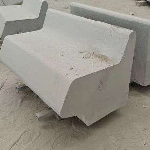 莆田 芝麻白花岗岩异形坐凳，石凳