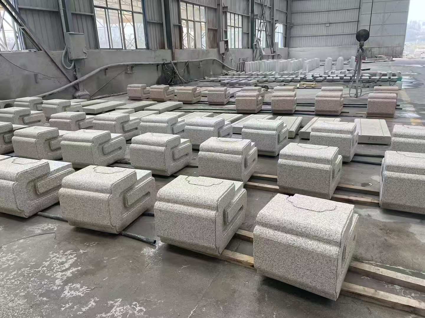 莆田 白麻花岗岩异形加工-石凳，坐凳