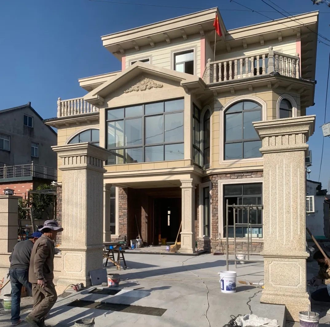 莆田 黄金麻花岗岩荔枝面别墅外墙干挂私家专属