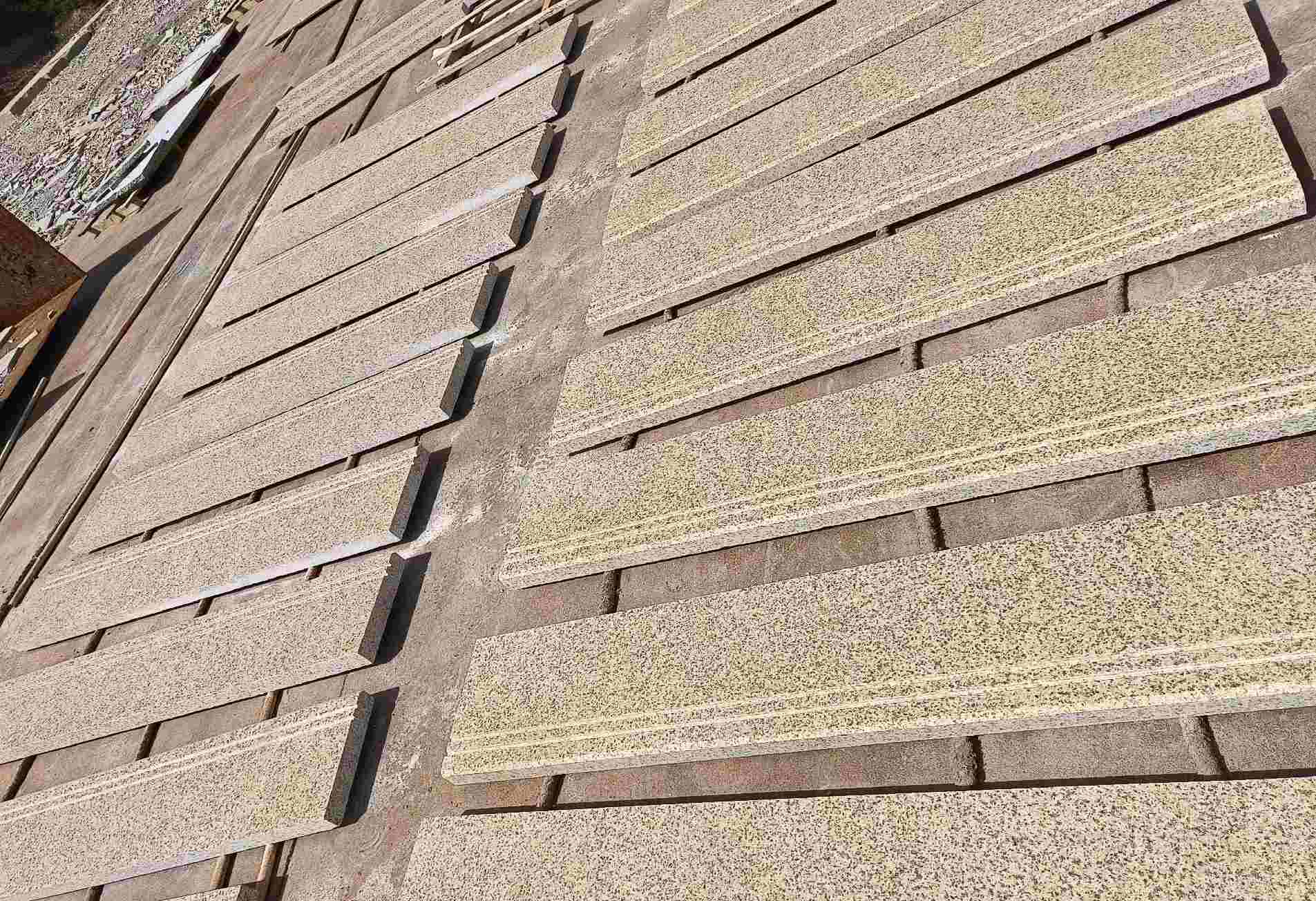 莆田 黄金麻花岗岩光面楼梯踏步