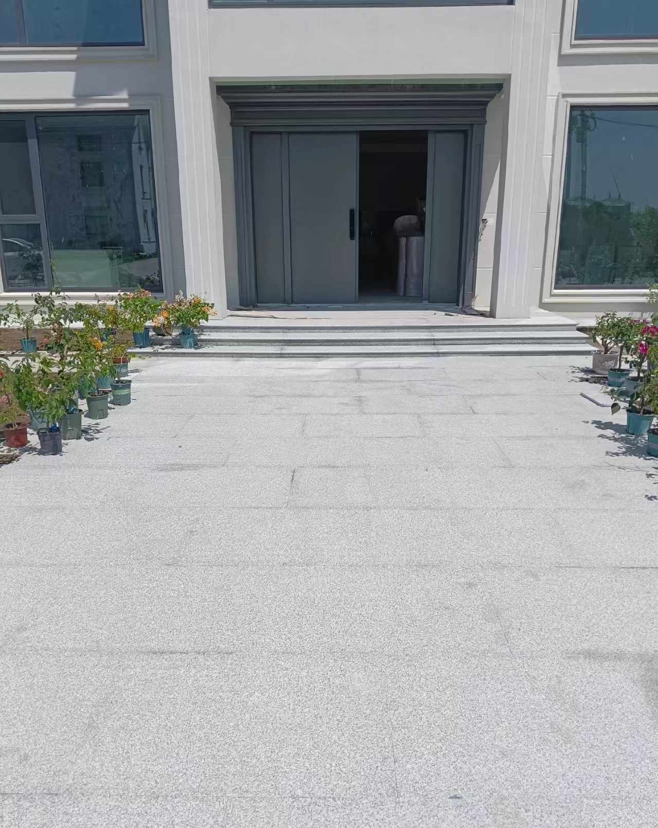 莆田 芝麻白花岗岩地铺石地面铺装