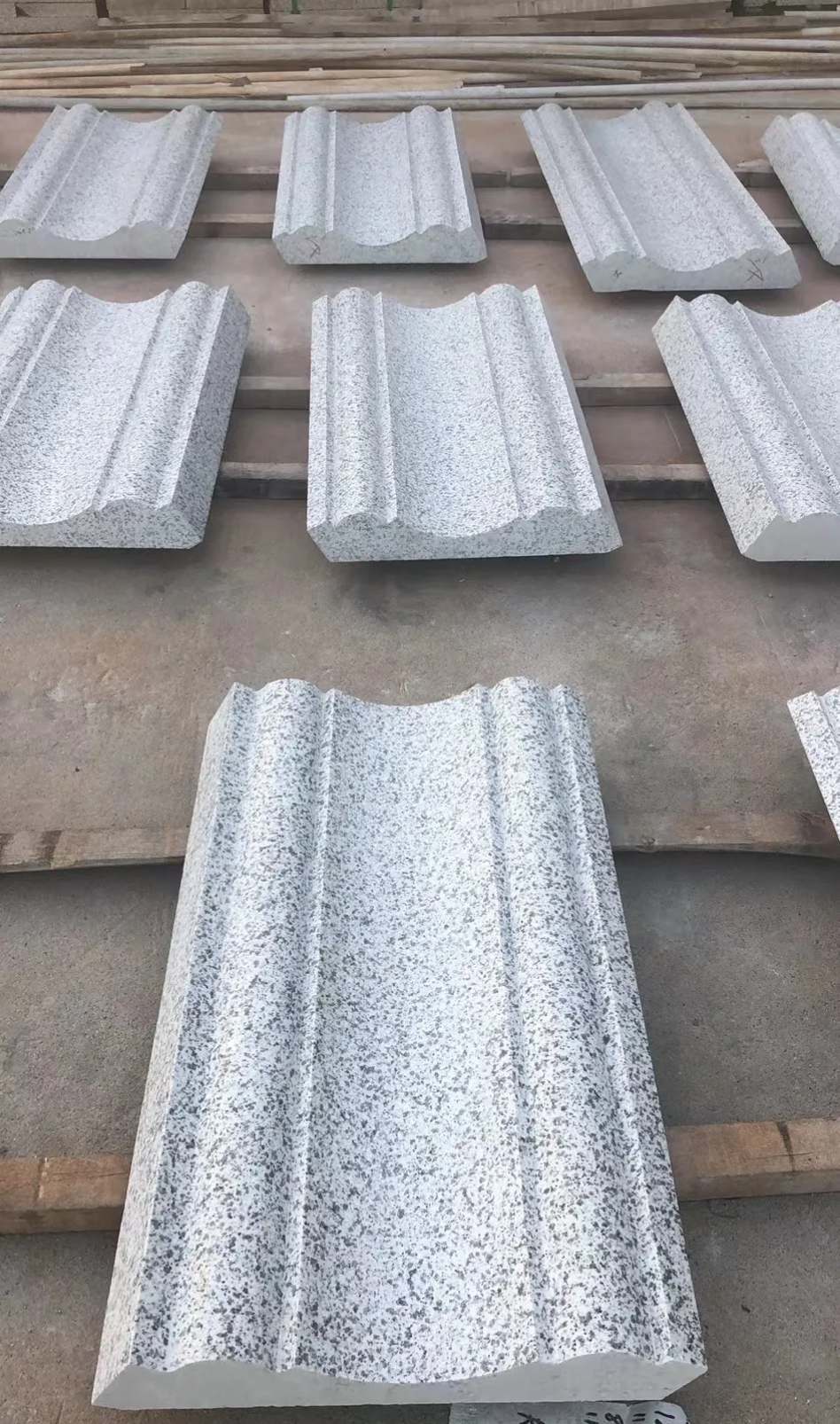 莆田 白麻花岗岩光面别墅线条