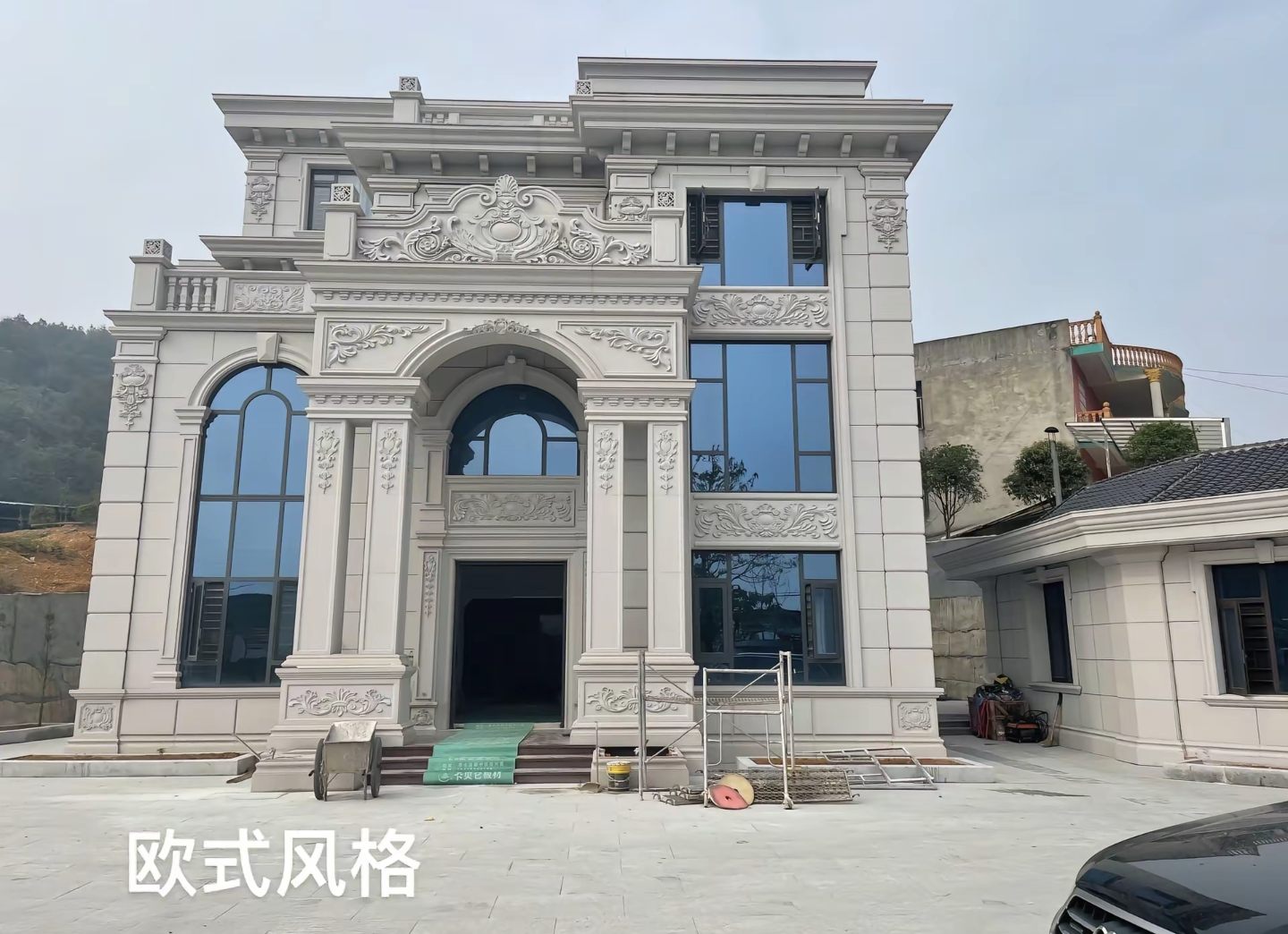 莆田 白麻花岗岩别墅外墙干挂