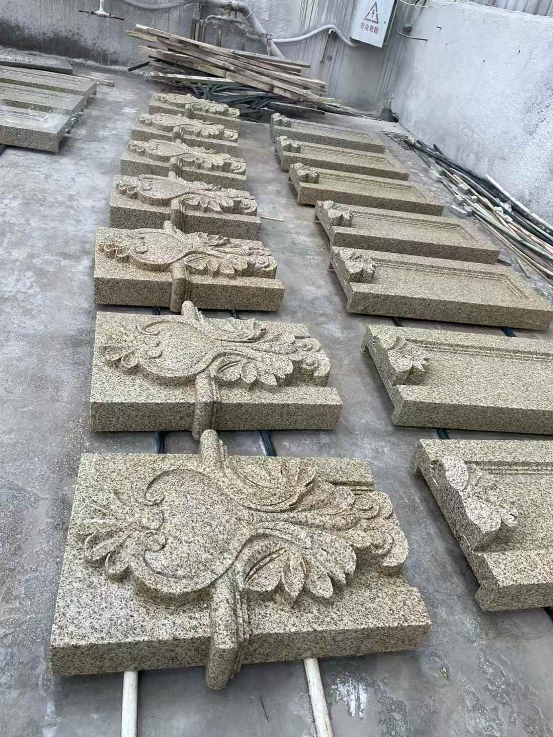 莆田 黄金麻花岗岩别墅外墙雕刻板