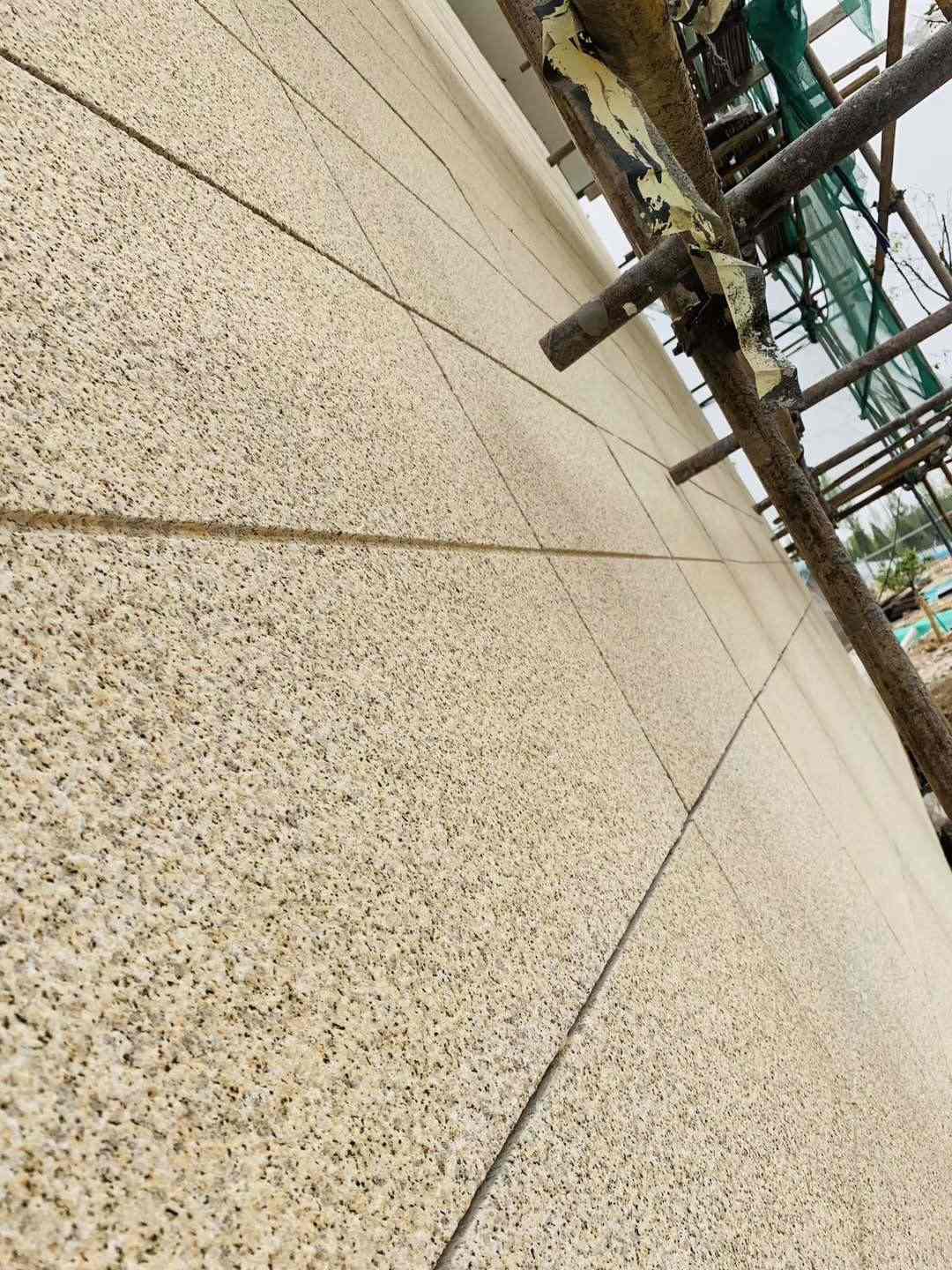 莆田 黄金麻花岗岩荔枝面外墙干挂石材效果示例