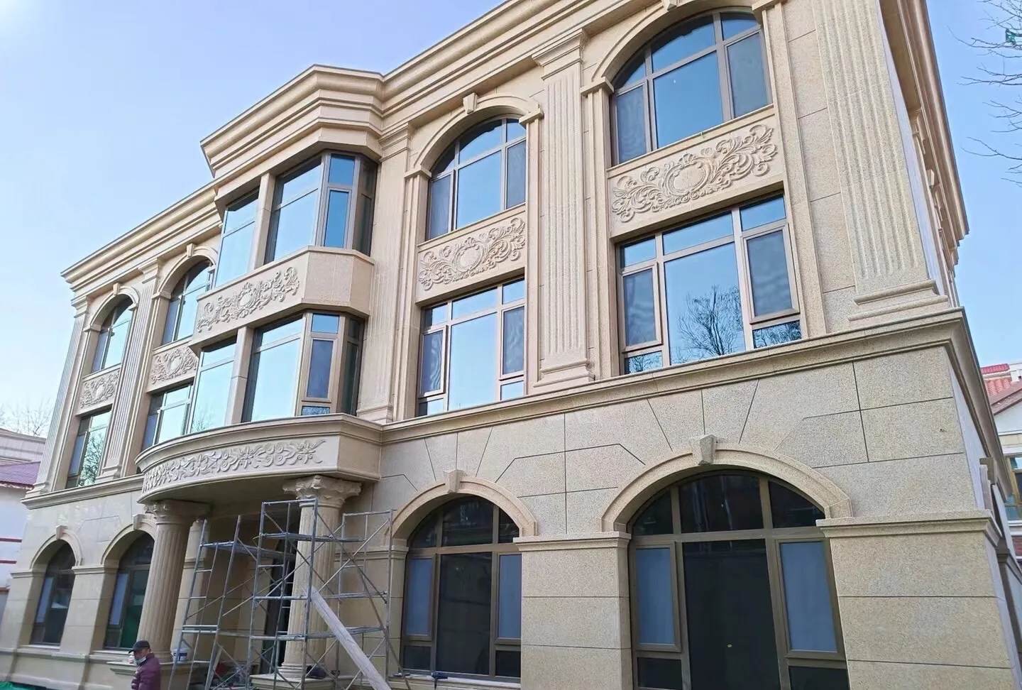 莆田 黄金麻花岗岩别墅外墙干挂